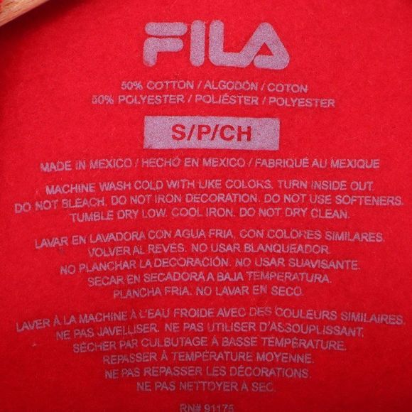 FILA Logo Red Crew Neck Sweatshirt - Picture 4 of 6
